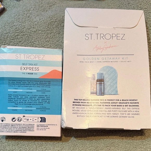 St. Tropez Express Self Tan Kit and golden getaway kit ashley graham - new! - Picture 2 of 2